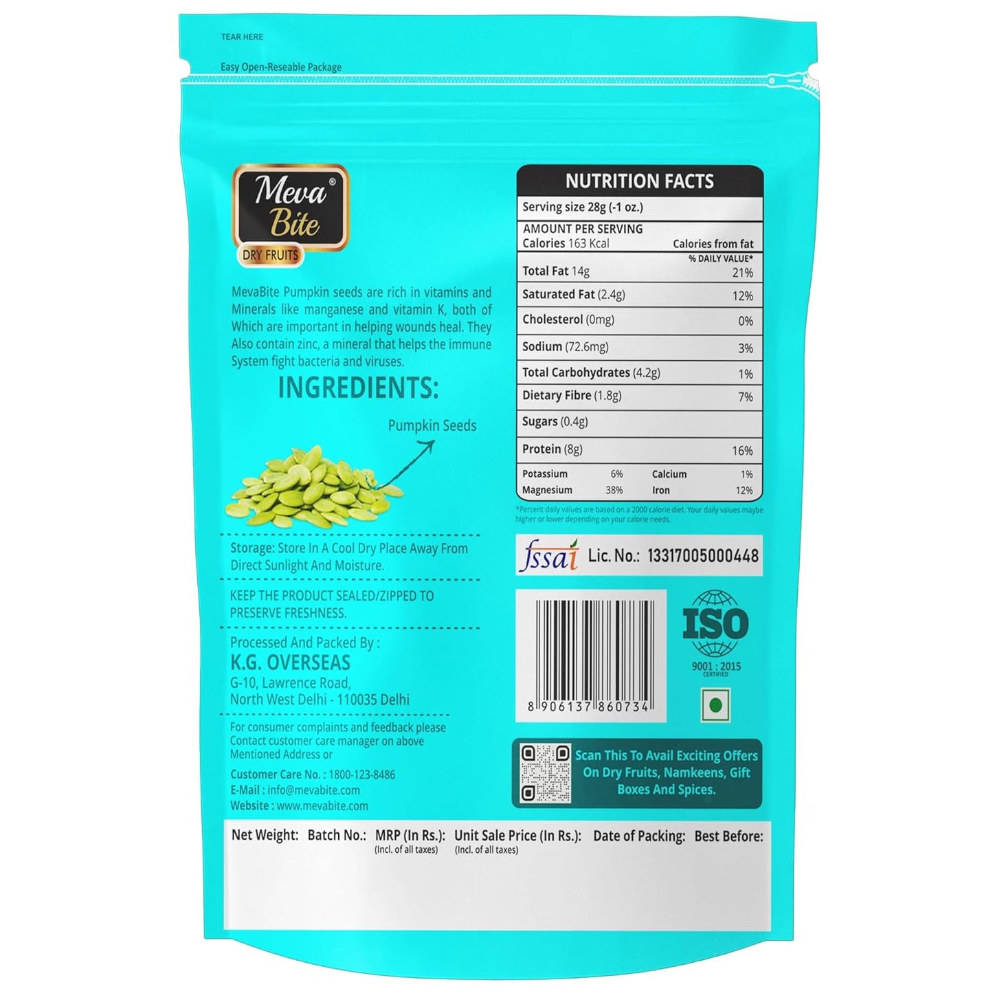 Pumpkin Seeds 200g Zipper