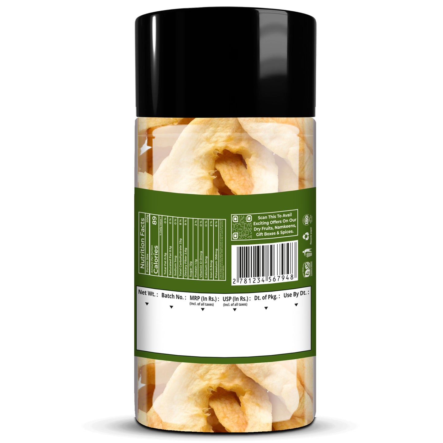 Dried Apple 250 Jar