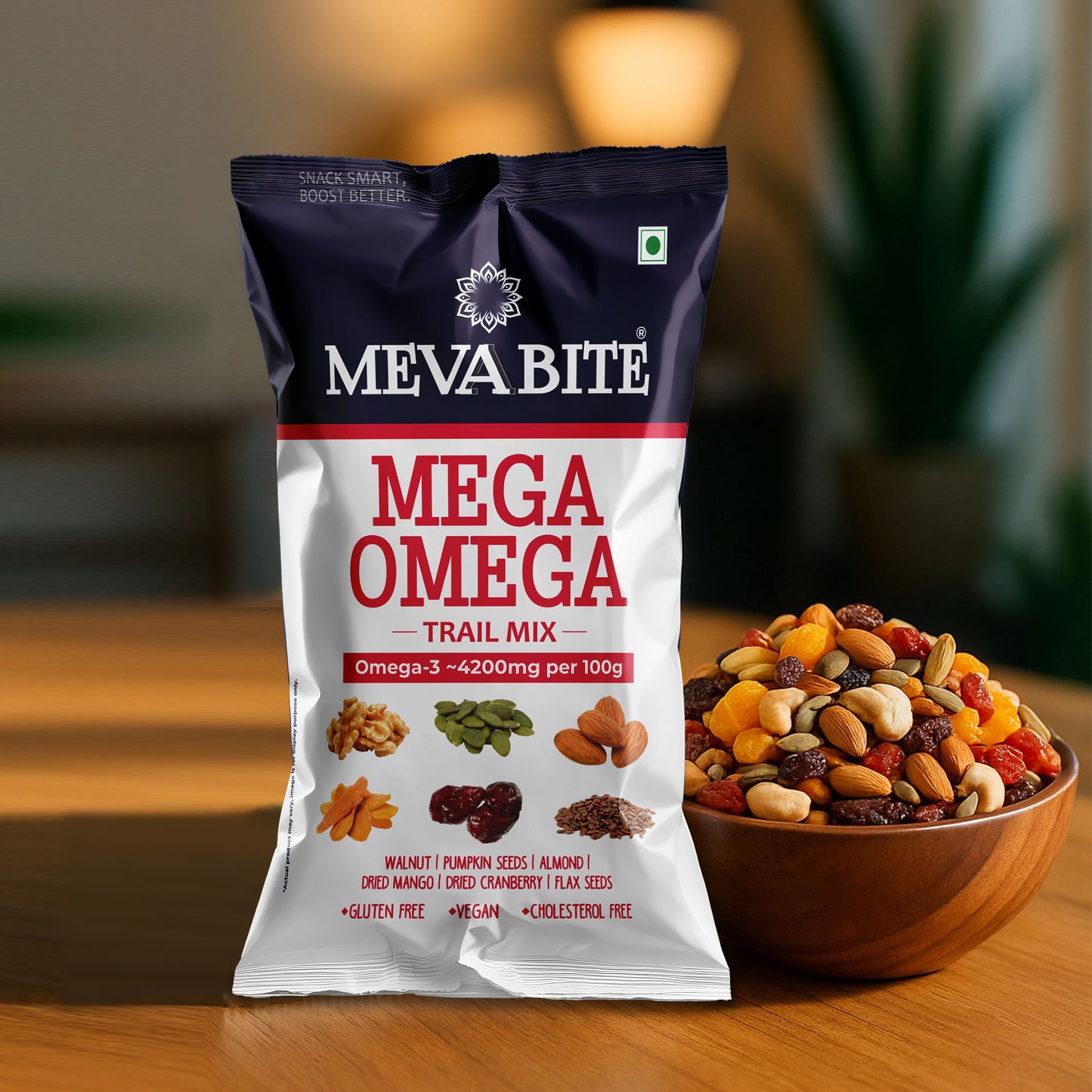 मेगा ओमेगा | ट्रेल मिक्स - 43g (10 का पैक)