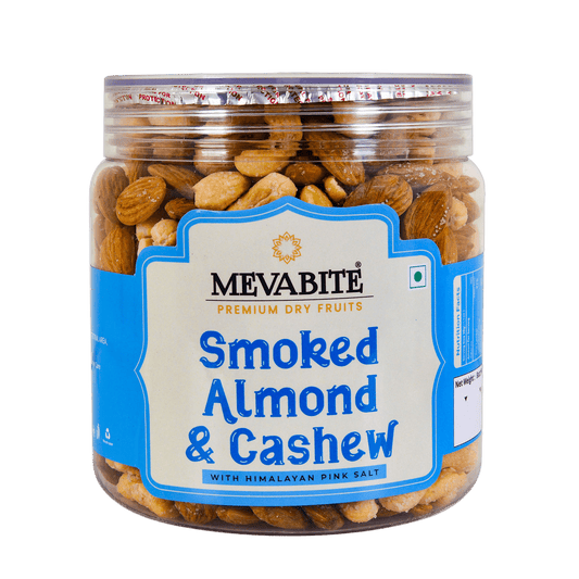 हिमालयन पिंक नमक के साथ स्मोक्ड बादाम और काजू