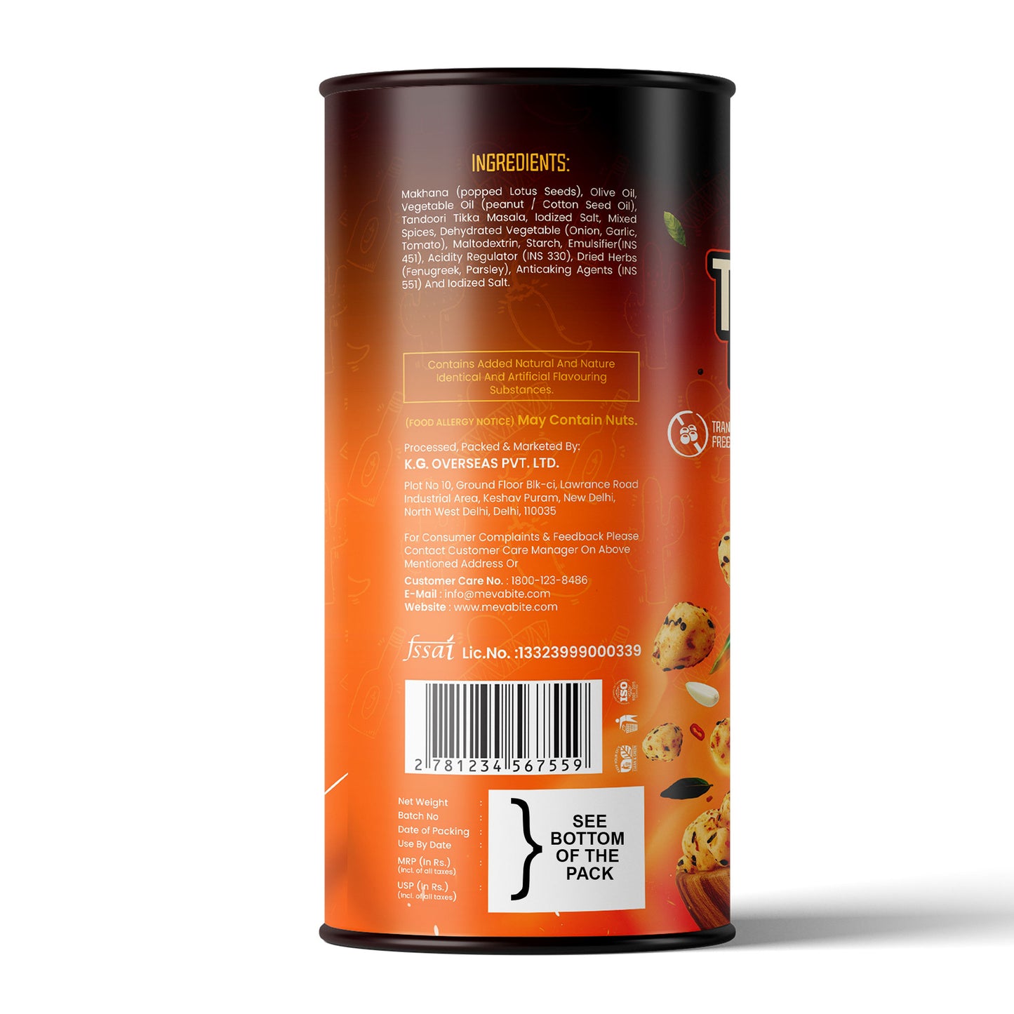 Tandoori Makhana 80g Jar - Pack of 2 (Total 160g)
