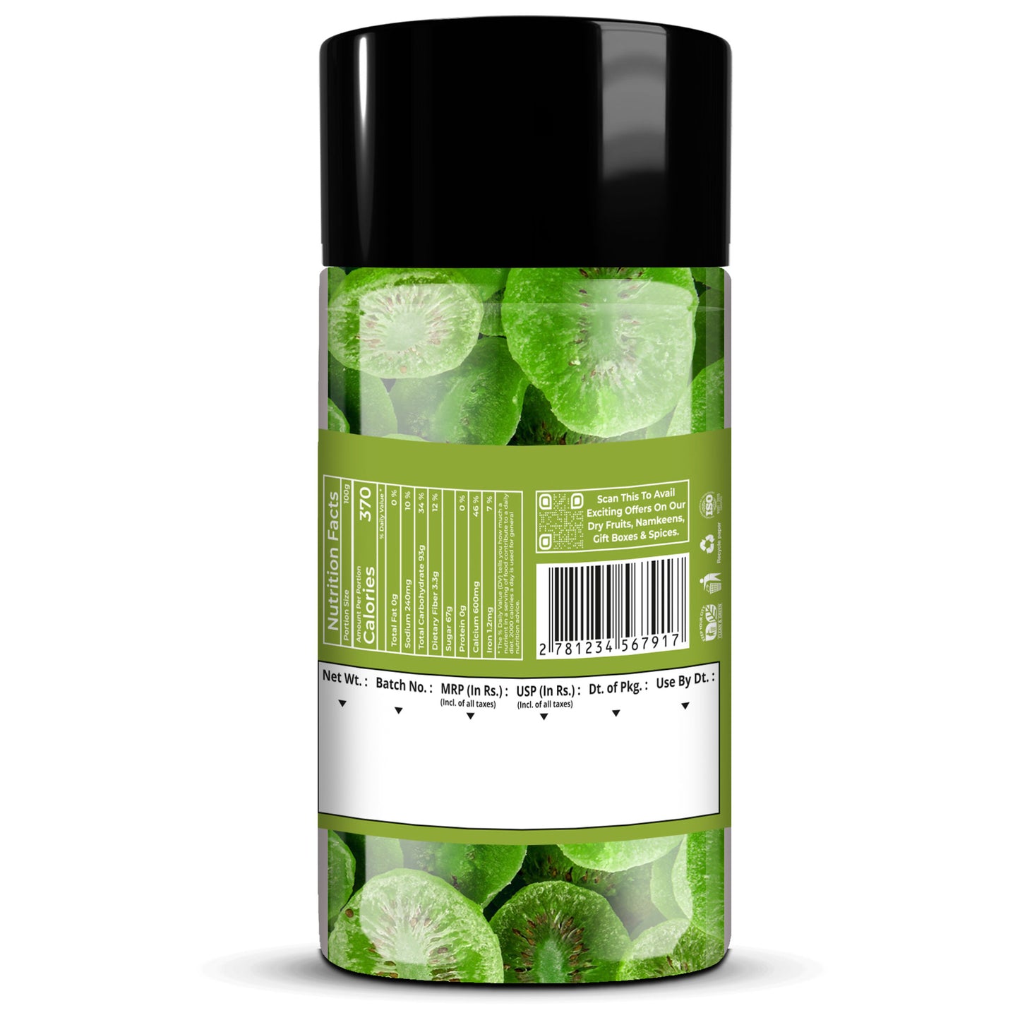 Dried Kiwi 250g Jar