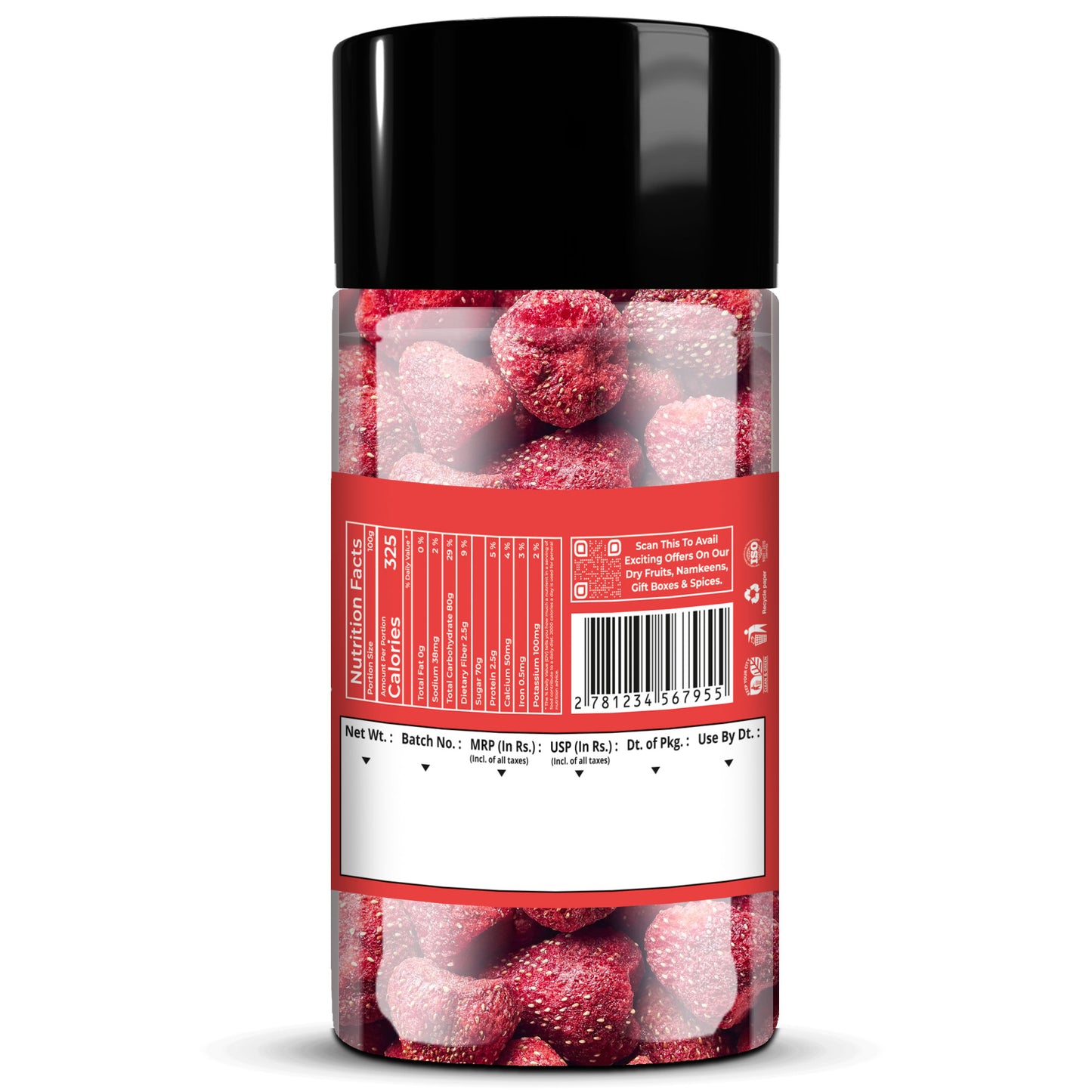 Dried Strawberry 250g Jar