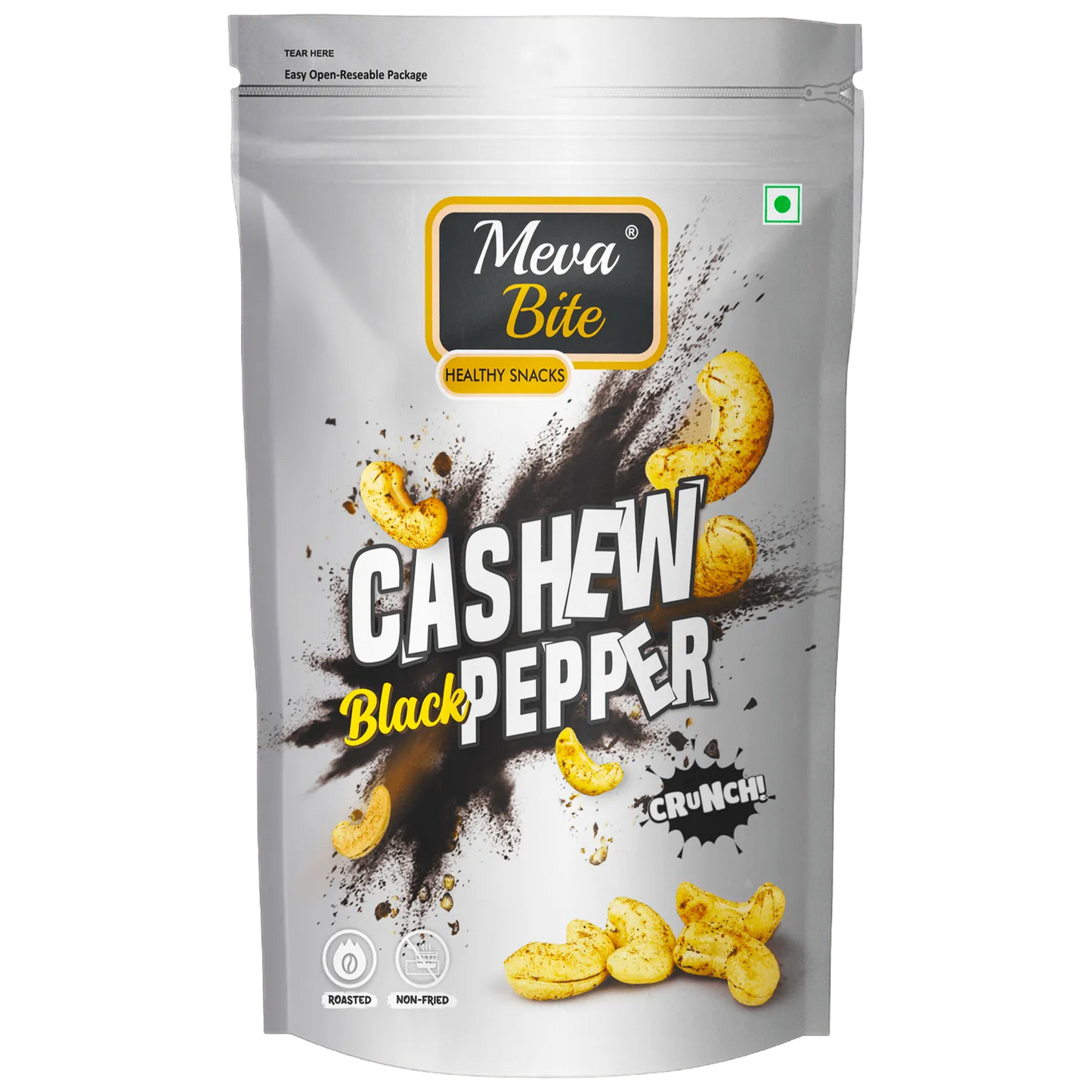 Black Pepper Cashew, Munching Range, Snack Foods, MevaBite
