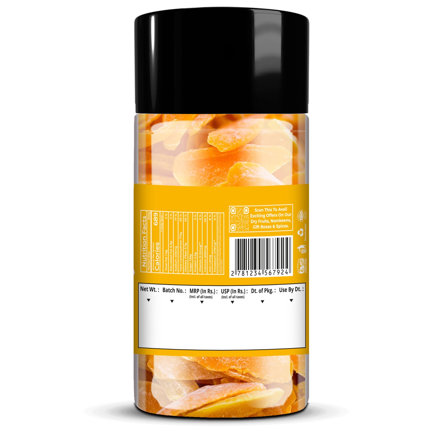 Dried Mango slice 250g Jar