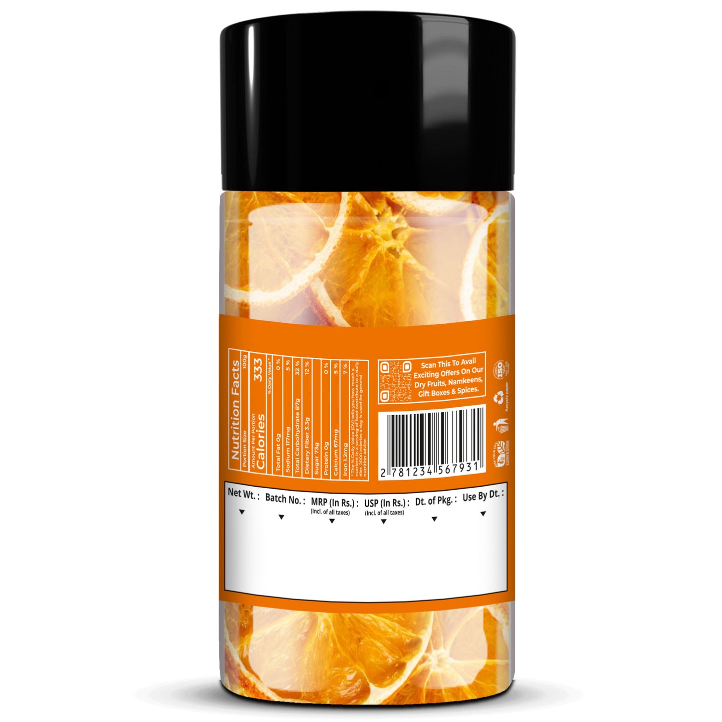 Dried Orange Slice 250g Jar