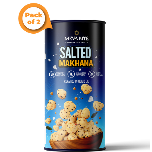 Roasted & Salted Makhaana 80g Jar - Pack of 2 (Total 160g)