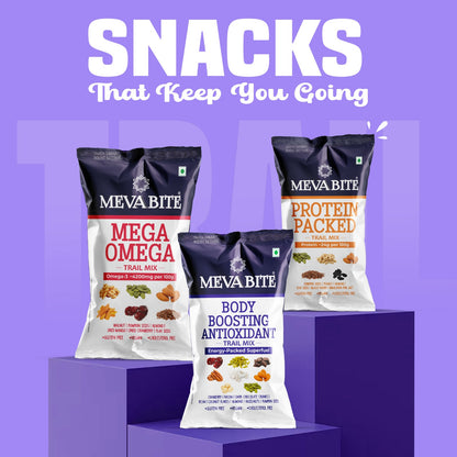 Body Booosting Antioxidant I Protein Packed I Mega Omega 35g Each Trail Mix