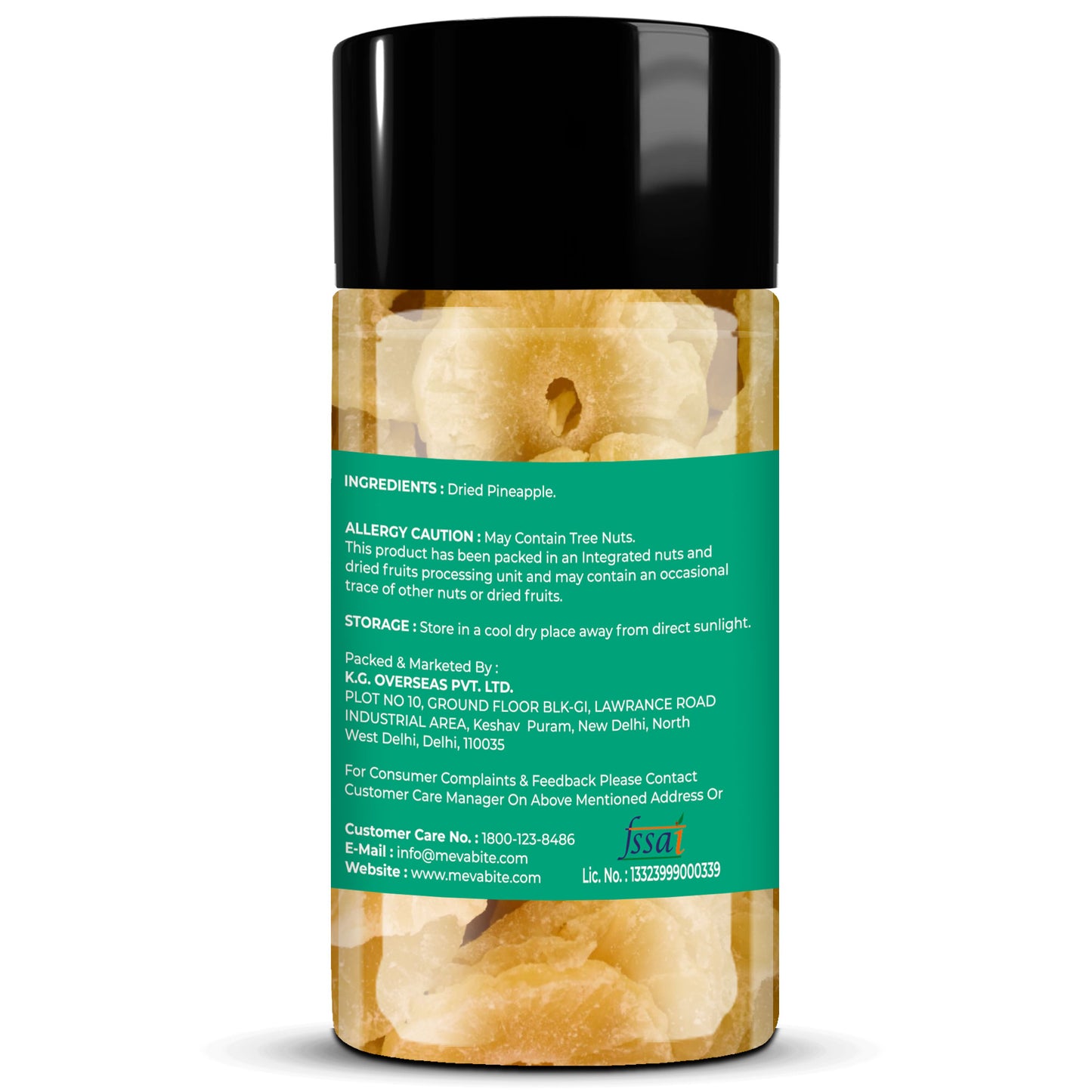 Dried Pineapple 250g Jar