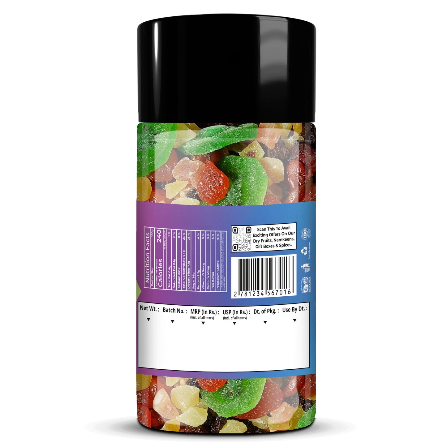 Dried Fruit Medley  250g Jar