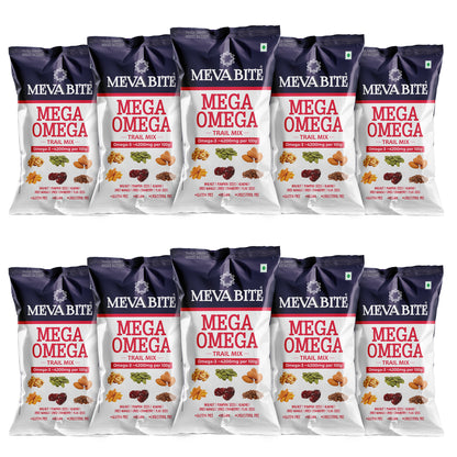 Mega Omega | Trail Mix - 43g (Pack Of 10)