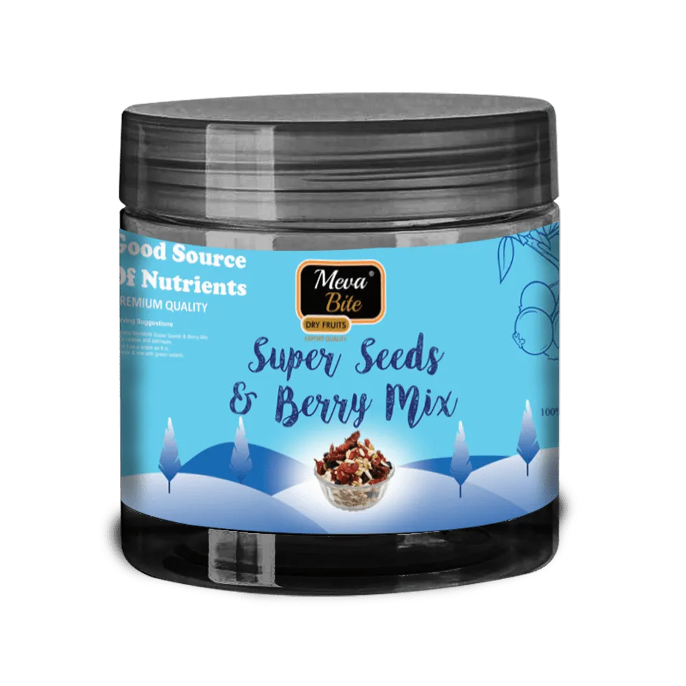 SUPER SEEDS AND BERRY MIXSuper Seeds &amp; Berry Mix Online
MevaBite Pet Jars
MevaBite Exotic Range of Super Seeds &amp; Berry Mix which includes Dried Blueberry, Dried Cherry, Dried Strawbe